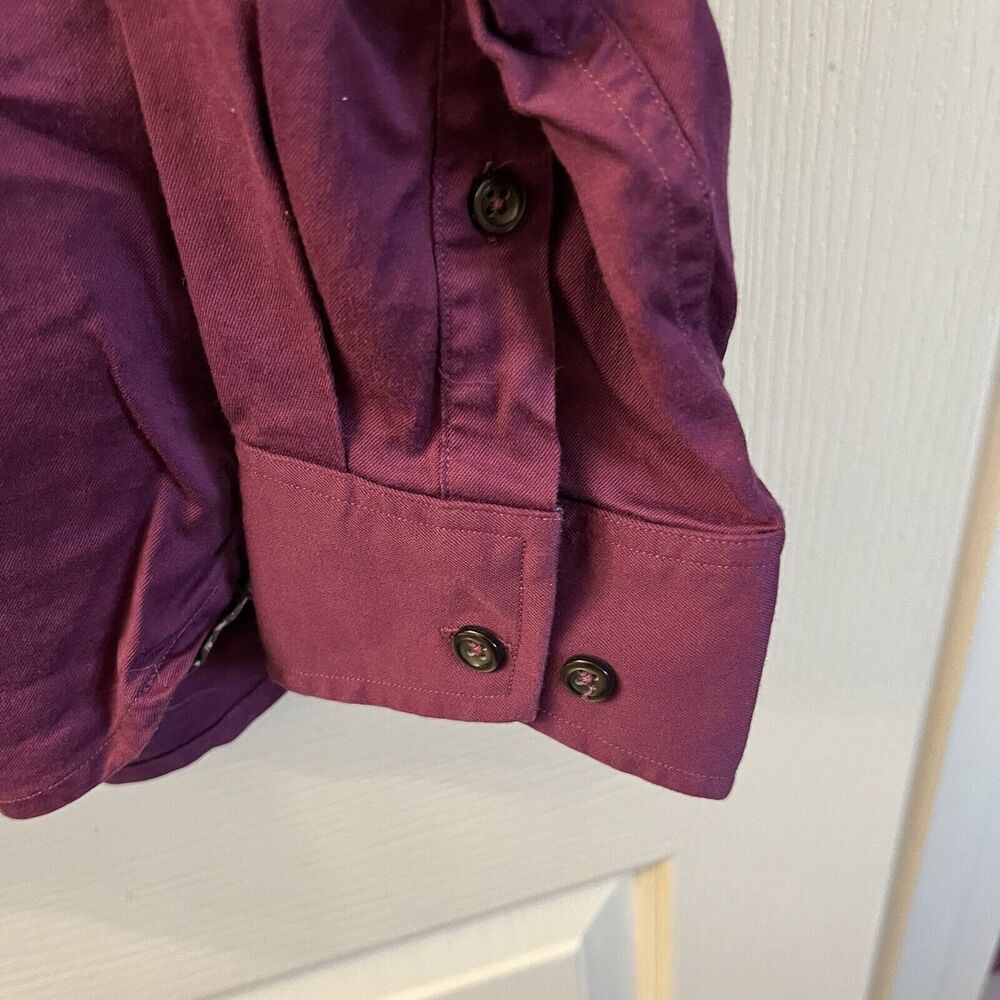 Tommy Bahama Men's XL Shirt Oasis Twill Solid Thistle Purple Silk Blend - Picture 5 of 14
